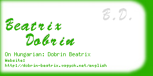 beatrix dobrin business card